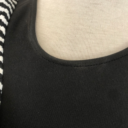 River Island Black & White Frill Peplum Top | Pre Loved |