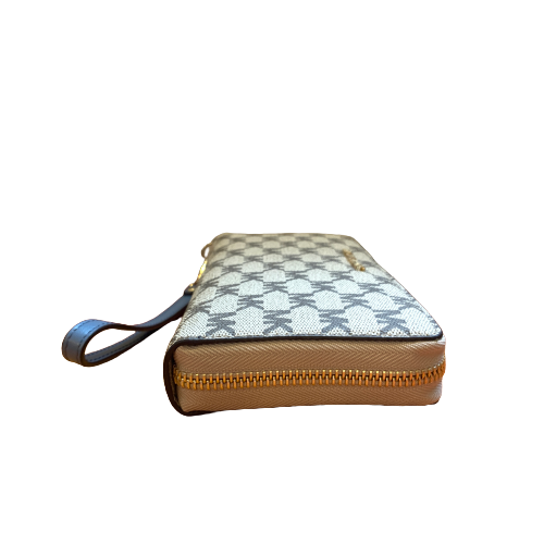 Michael Kors Jet Set Beige Monogram & Denim Travel Wallet | Brand New |