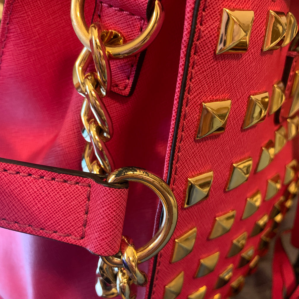 MIchael Kors Pink Hamilton Lock Large Satchel | Pre Loved |