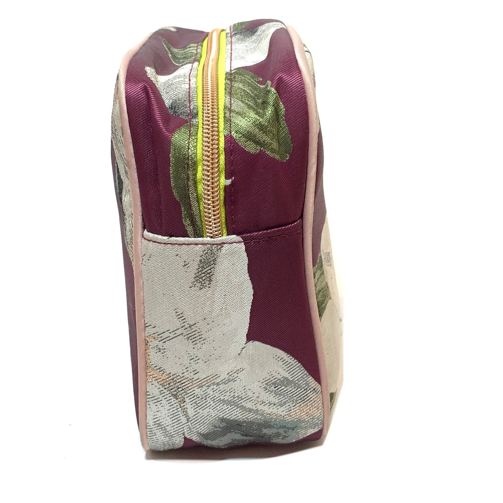 Ted Baker Purple Floral Print Makeup Pouch | Brand New |