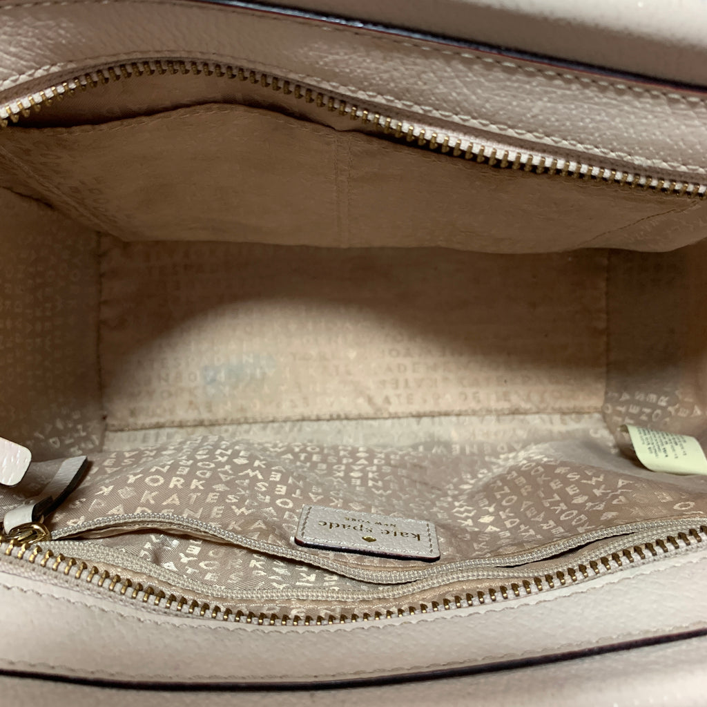 Kate Spade Black & Cream Leather Medium Satchel | Pre Loved |