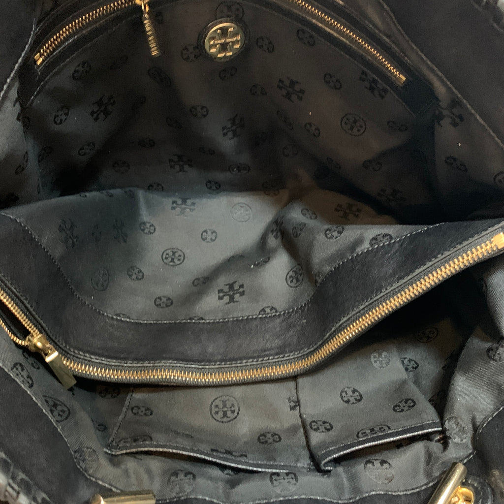 Tory Burch Black Marion Quilted Tote | Pre Loved |