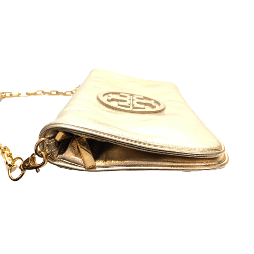 Tory Burch 'Reva Bombe' Gold Clutch | Gently Used |