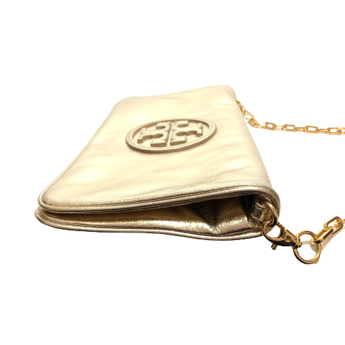 Tory Burch 'Reva Bombe' Gold Clutch | Gently Used |