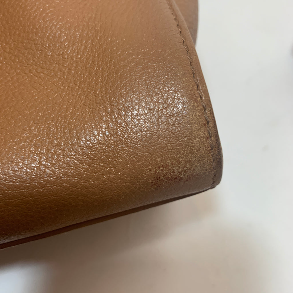 Tory Burch Meyer Tan Pebbled Leather Tote | Pre Loved |