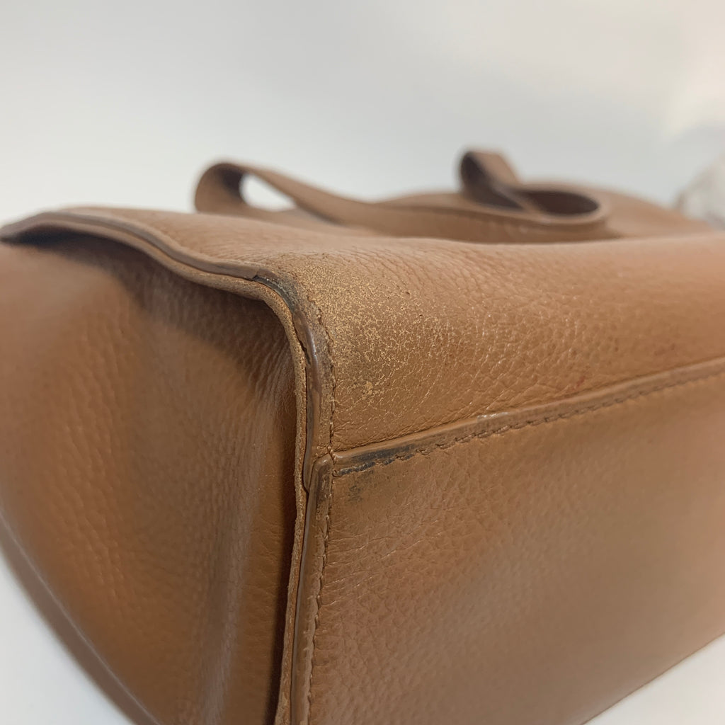 Tory Burch Meyer Tan Pebbled Leather Tote | Pre Loved |