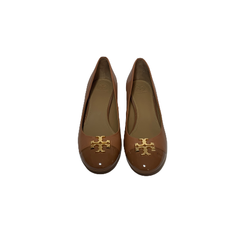 Tory Burch 'Everly' Tan Cap-Toe Leather Pumps | Like New |
