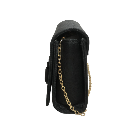 Ted Baker Black 'Graciee' Grossgrain Bow Clutch | Brand New |