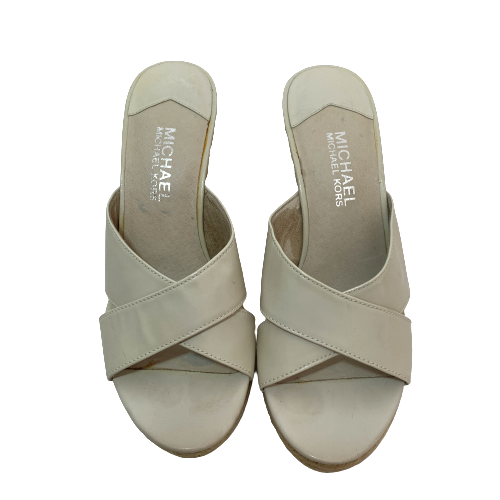 Michael Kors Cream Patent Jute Wedges | Pre Loved |