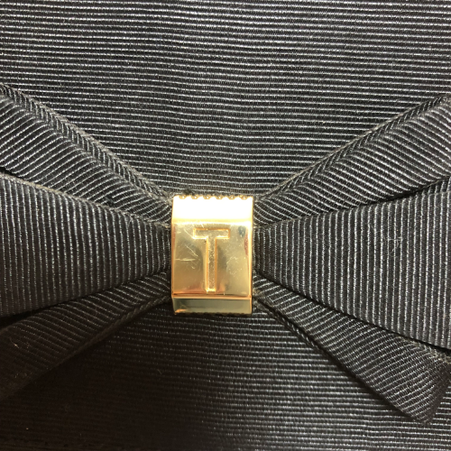 Ted Baker Black 'Graciee' Grossgrain Bow Clutch | Brand New |