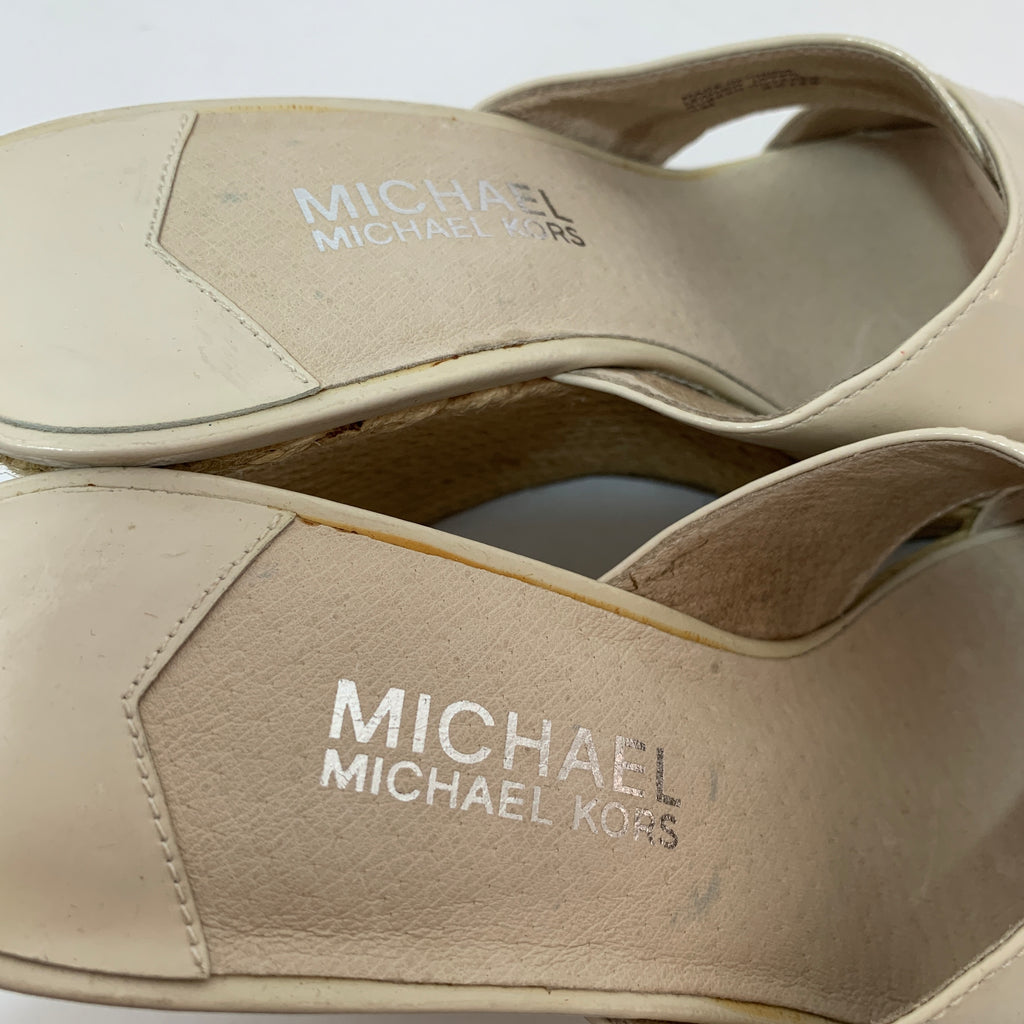 Michael Kors Cream Patent Jute Wedges | Pre Loved |