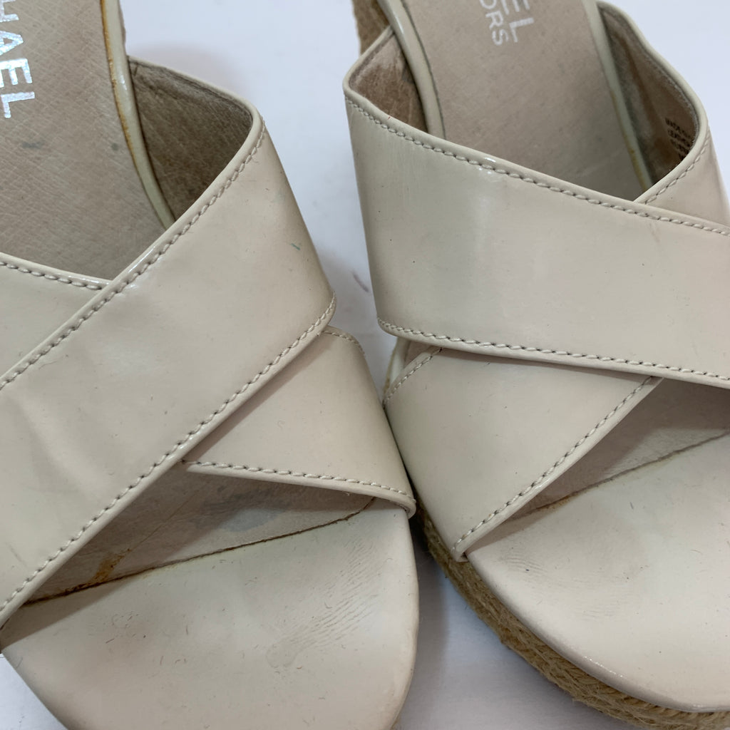 Michael Kors Cream Patent Jute Wedges | Pre Loved |