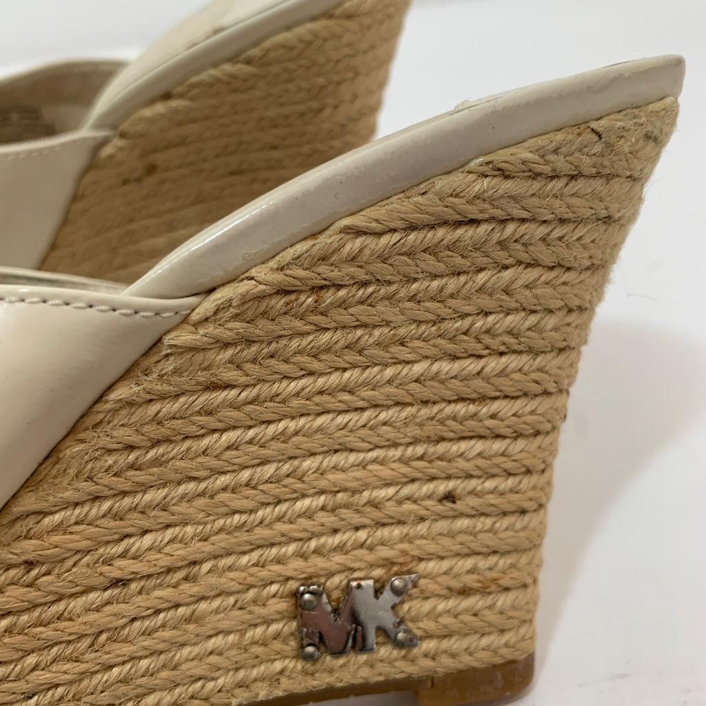 Michael Kors Cream Patent Jute Wedges | Pre Loved |