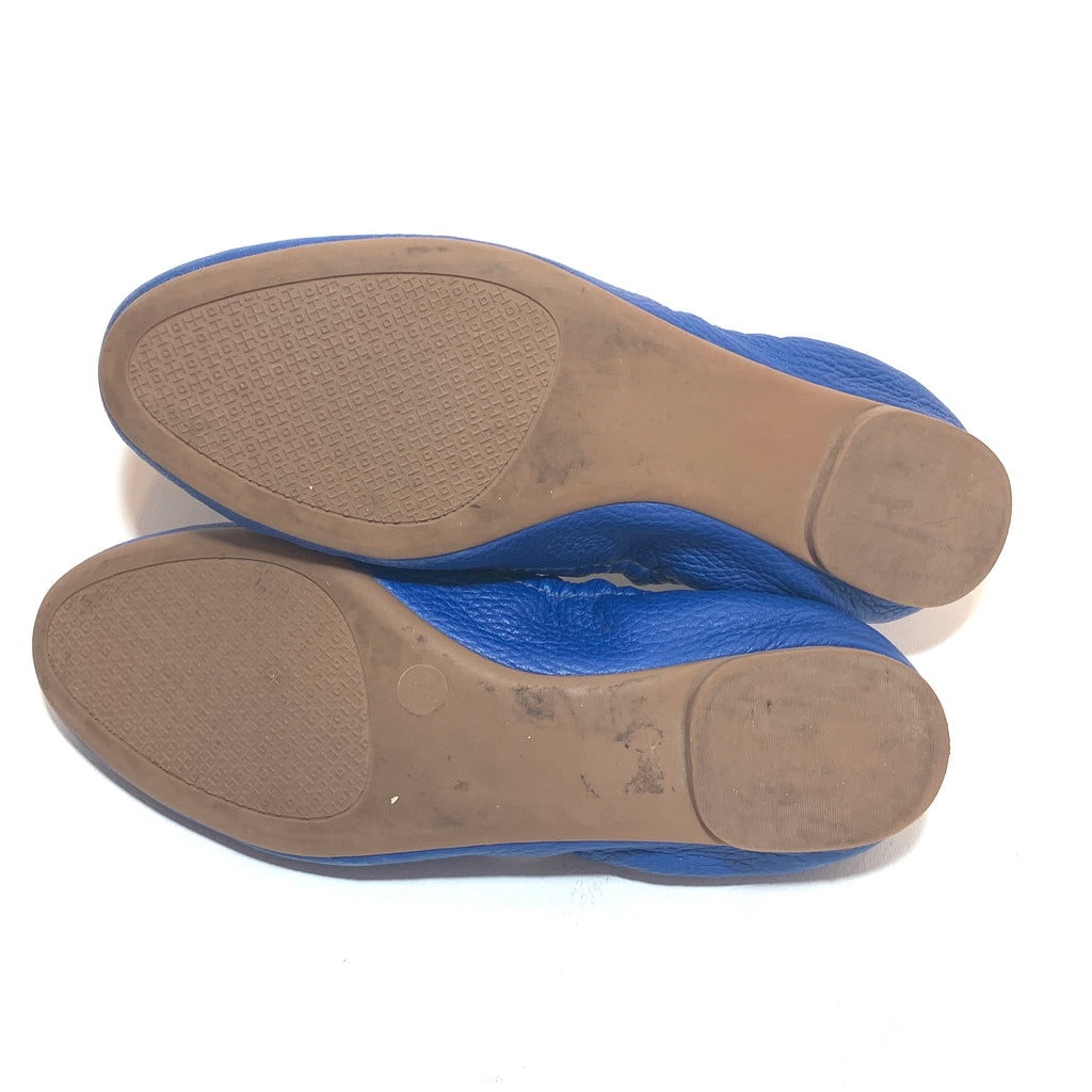 Tory Burch Blue Leather 'Melinda' Ballet Flats | Pre Loved |