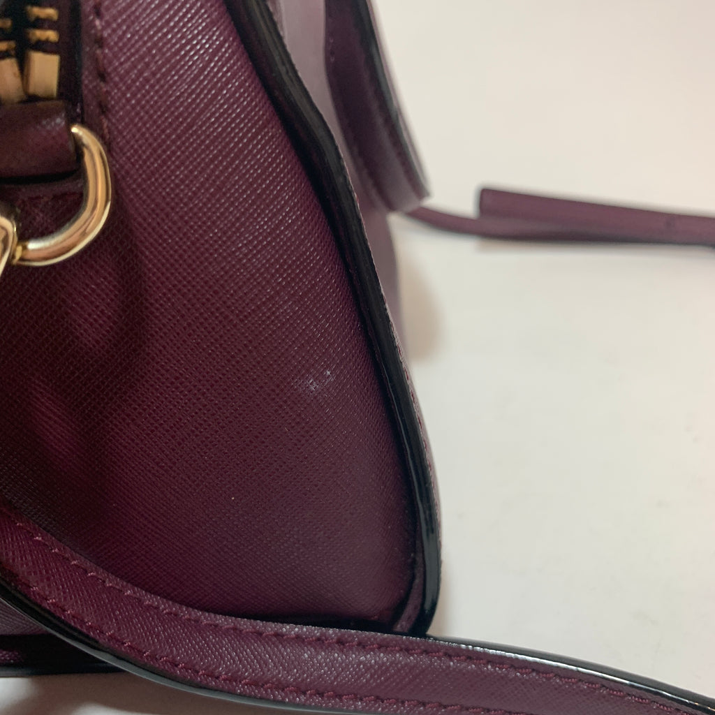 Kate Spade Purple Leather Small Dome Satchel | Pre Loved |