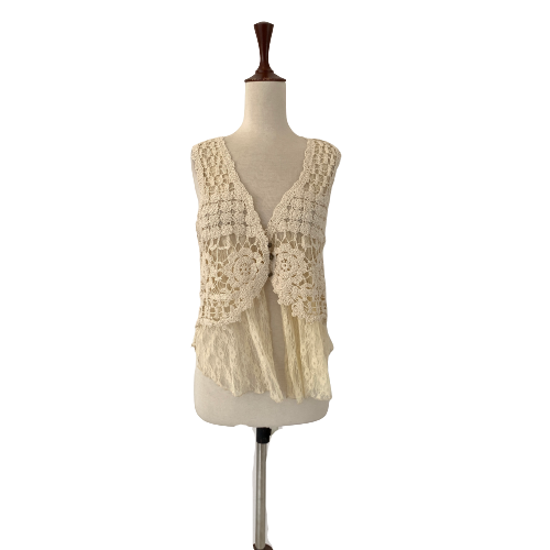 Papaya Cream Lace Vest | Brand New |