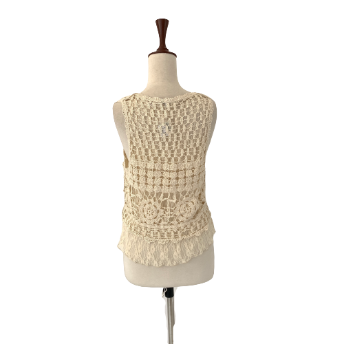 Papaya Cream Lace Vest | Brand New |