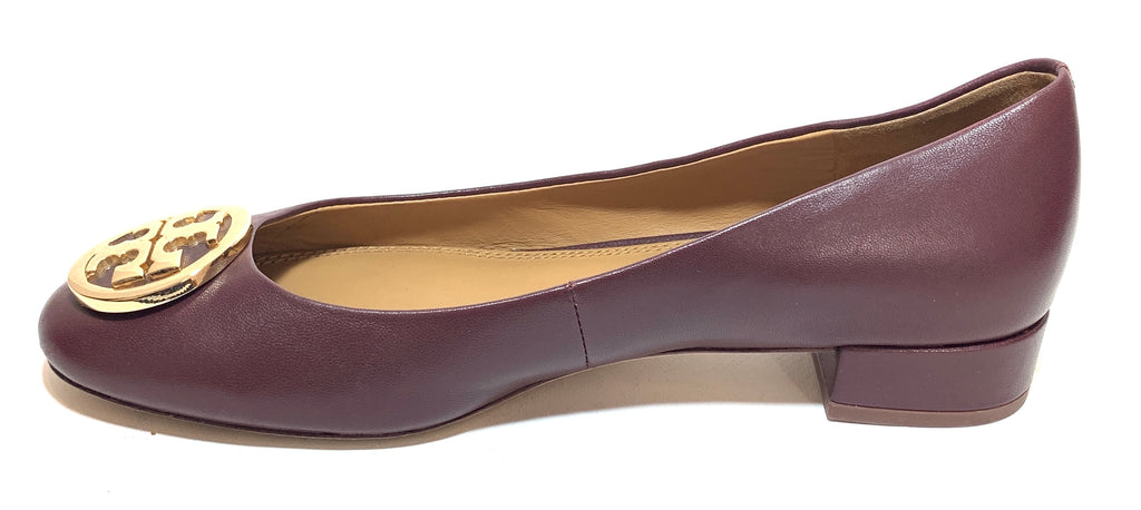 Tory Burch 'Benton 2' Burgundy Leather Pumps | Gently Used |