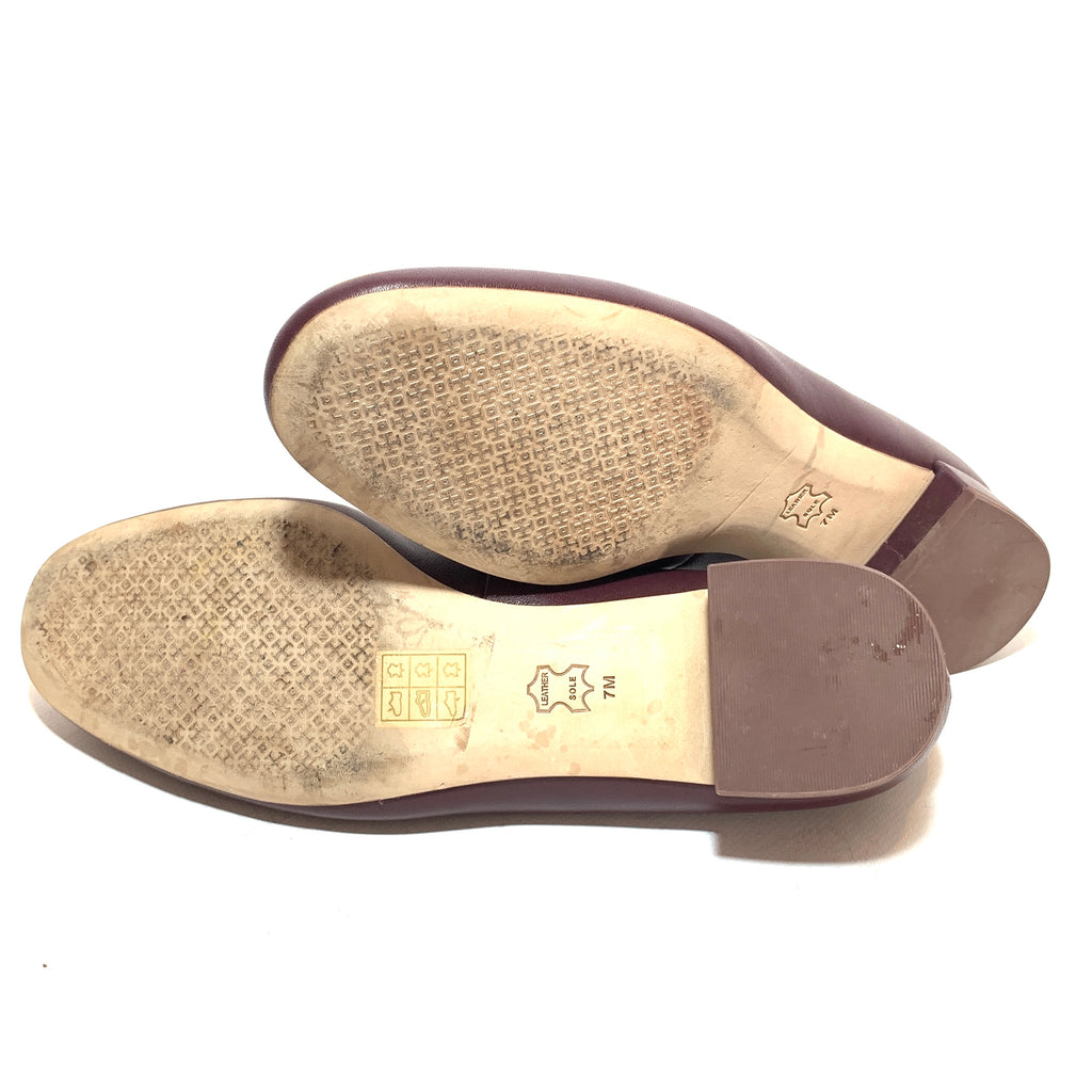 Tory Burch 'Benton 2' Burgundy Leather Pumps | Gently Used |