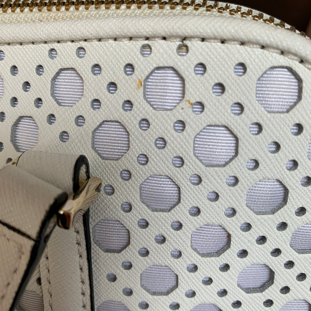Kate Spade White Laser-cut 'Rachelle Newbury' Leather Satchel | Gently Used |