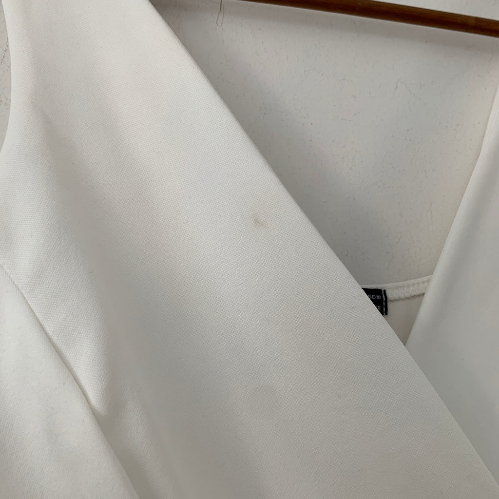 Quiz Blue & White Gold Buttons Jumpsuit | Pre Loved |