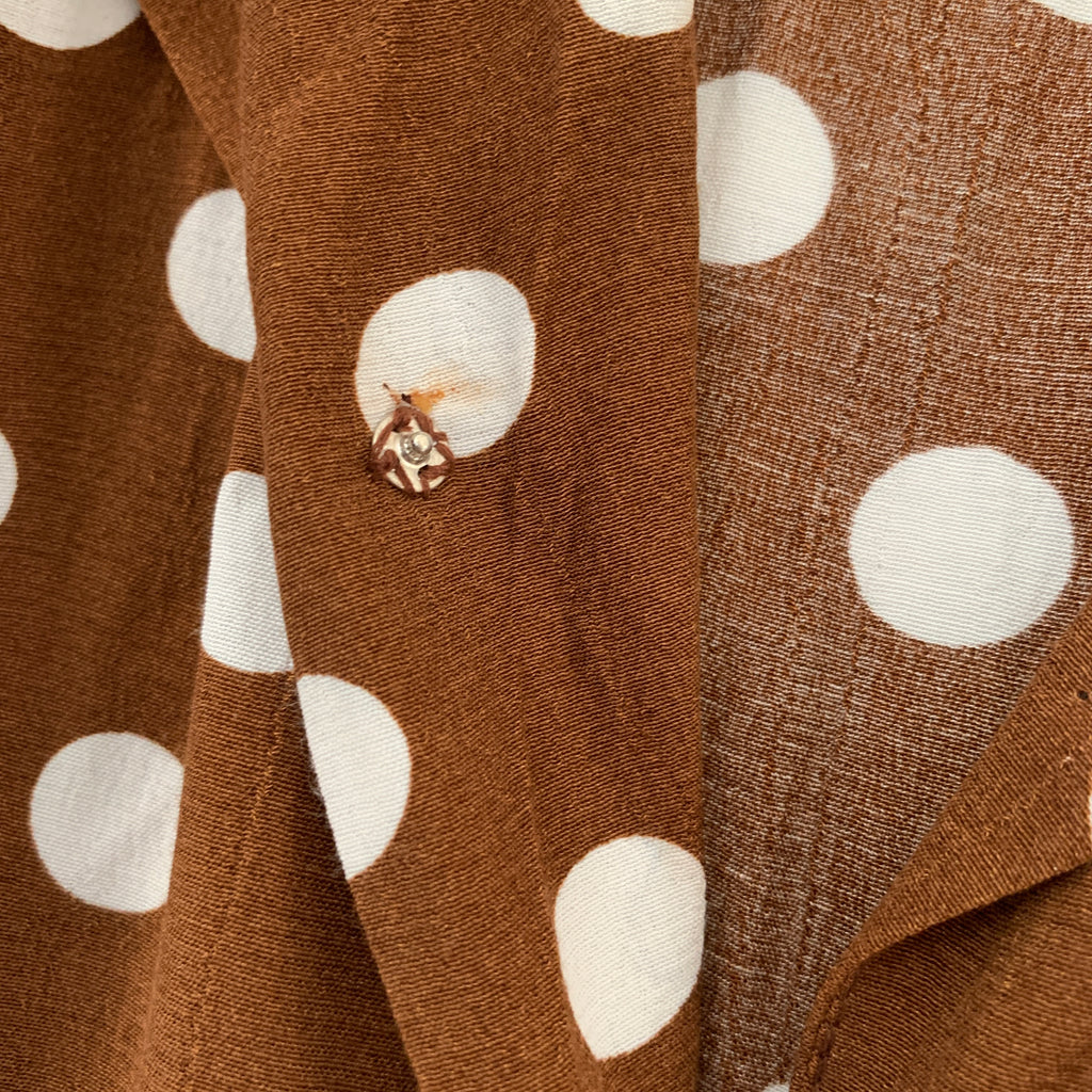 Mango Brown & White Polka Dot Jumpsuit | Gently Used |