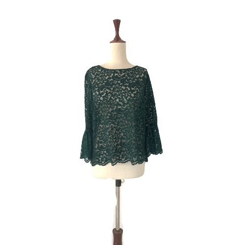 ZARA Green Lace Top | Brand New |