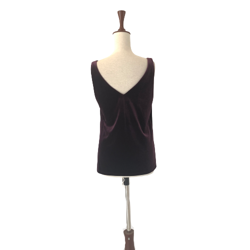 Wallis Purple Velvet Sleeveless Top | Brand New |