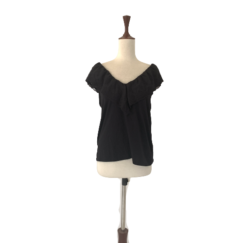 H&M Black Sleeveless V-Neck Top | Brand New |