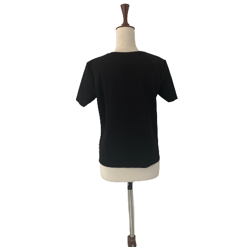 ZARA Black Printed Shimmer Top | Brand New |