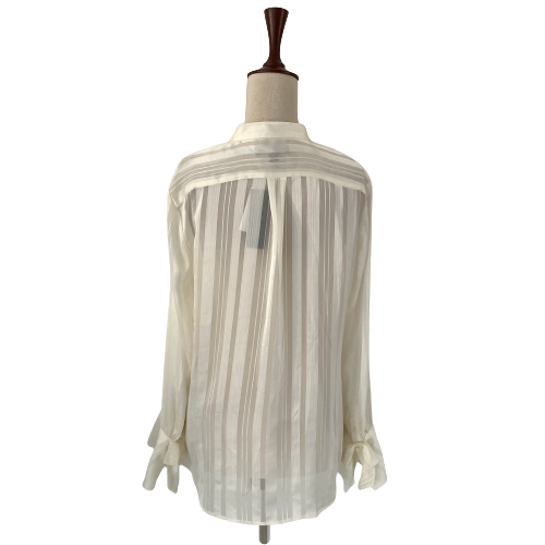 Banana Republic Off-white Sheer Shirt | Brand New |