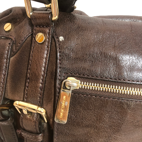 Michael Kors Brown Suede and Leather Satchel | Pre Loved |