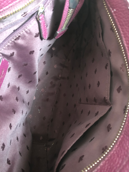 Kate Spade Burgundy Pebbled Leather 'Lexy' Shoulder Bag | Pre Loved |