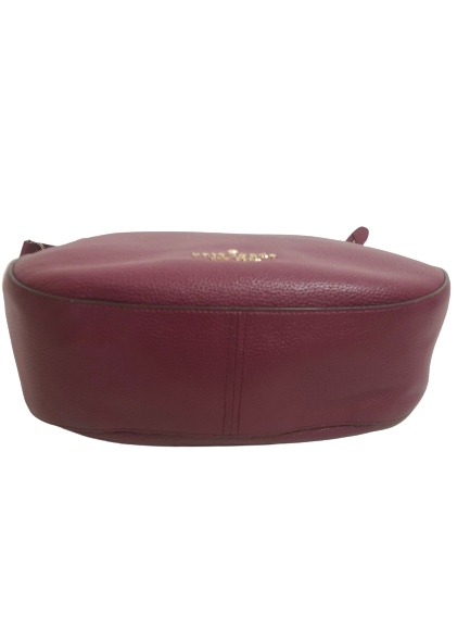 Kate Spade Burgundy Pebbled Leather 'Lexy' Shoulder Bag | Pre Loved |