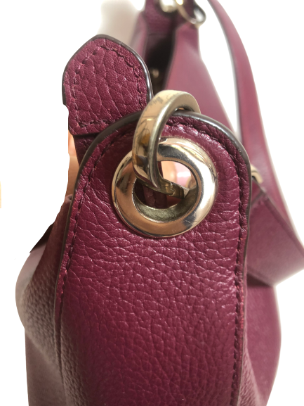 Kate Spade Burgundy Pebbled Leather 'Lexy' Shoulder Bag | Pre Loved |