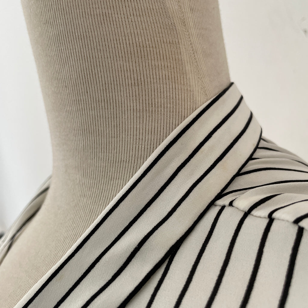 ZARA Black & White Striped Collared Shirt | Pre Loved |