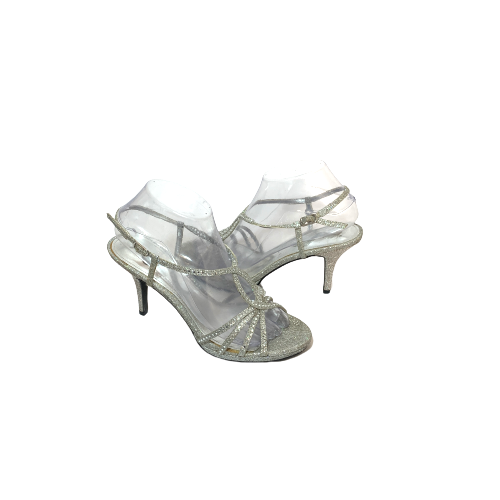 Nina Silver Rhinestone Heels | Pre Loved |