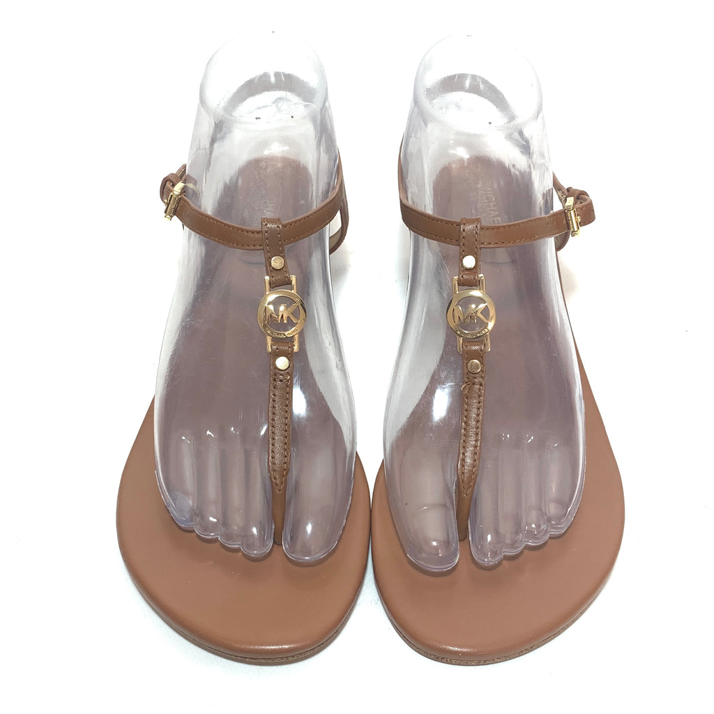 Michael Kors Tan Leather Thong Sandals | Gently Used |