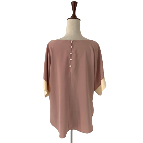 ZARA Blush Pink & Cream Blouse | Gently Used |