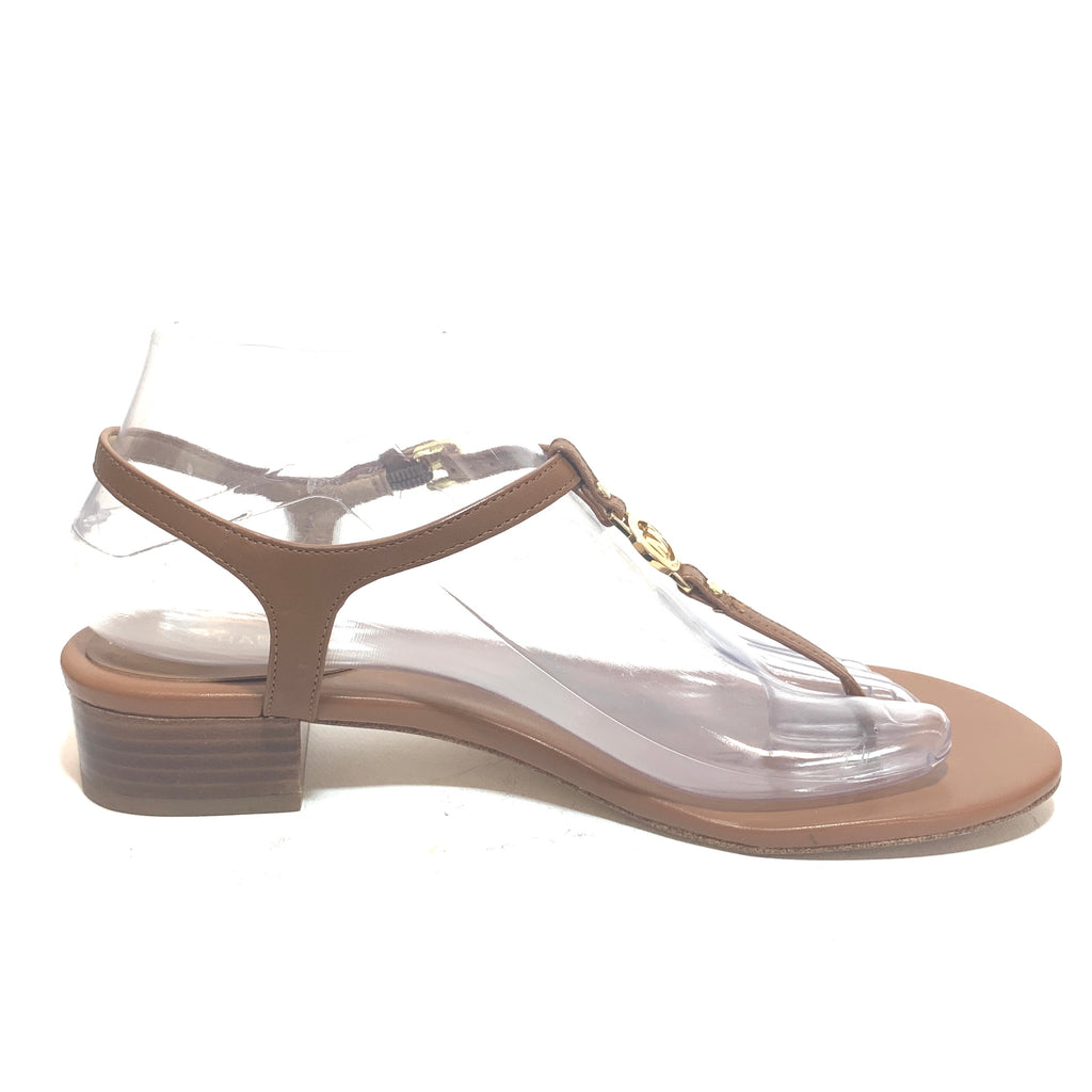 Michael Kors Tan Leather Thong Sandals | Gently Used |