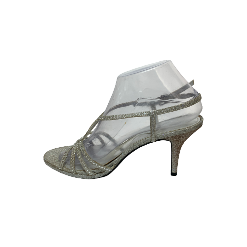 Nina Silver Rhinestone Heels | Pre Loved |