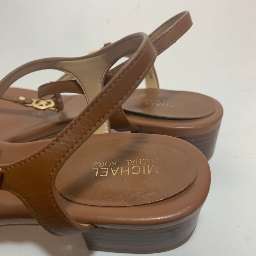 Michael Kors Tan Leather Thong Sandals | Gently Used |