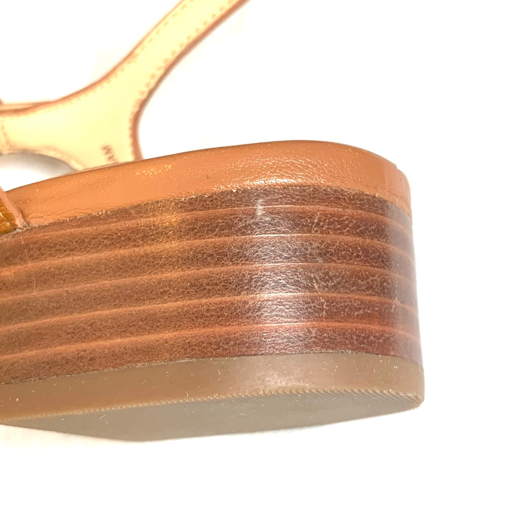 Michael Kors Tan Leather Thong Sandals | Gently Used |