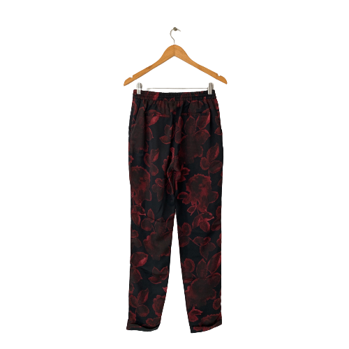 NEXT Black & Red Floral Printed Pants | Gently Used |