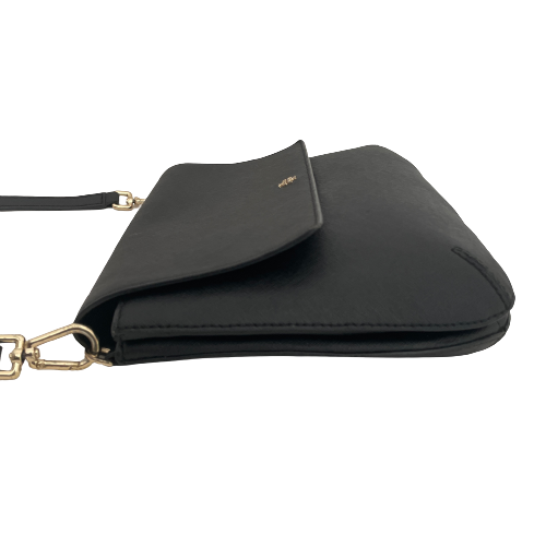 Tory Burch Black Leather Robinson Messenger Bag | Pre Loved |