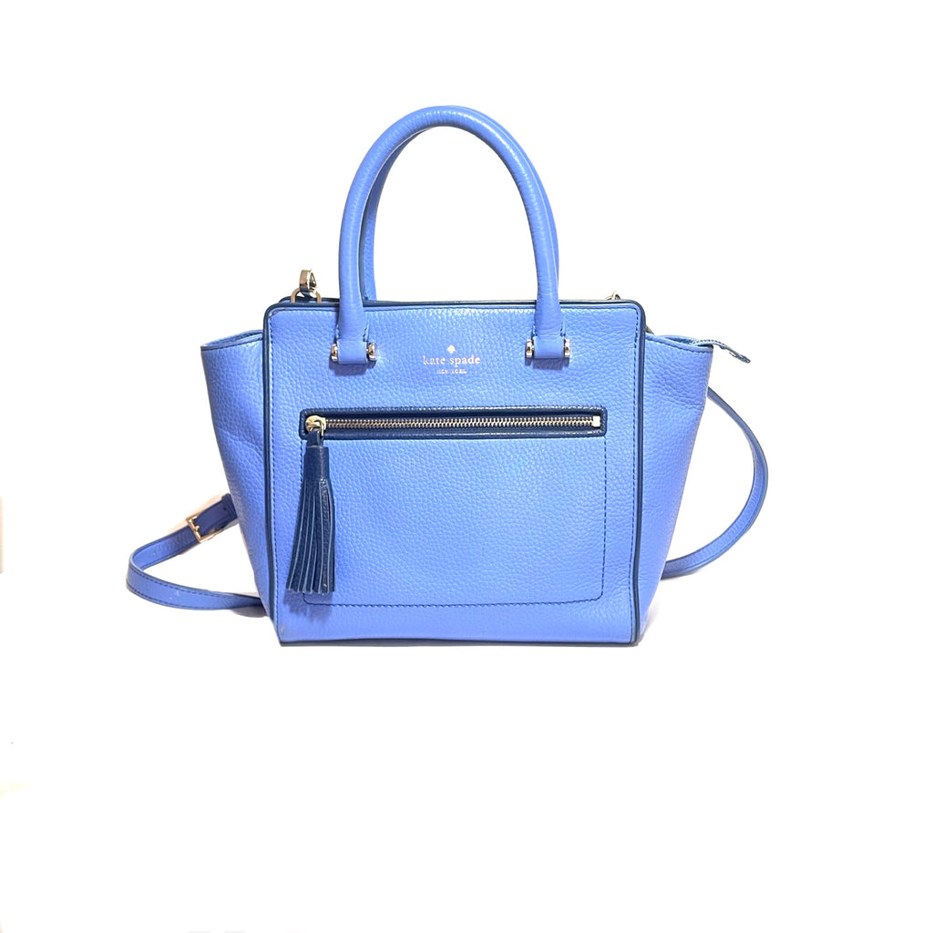 Kate Spade Blue Pebbled Leather Satchel | Pre Loved |