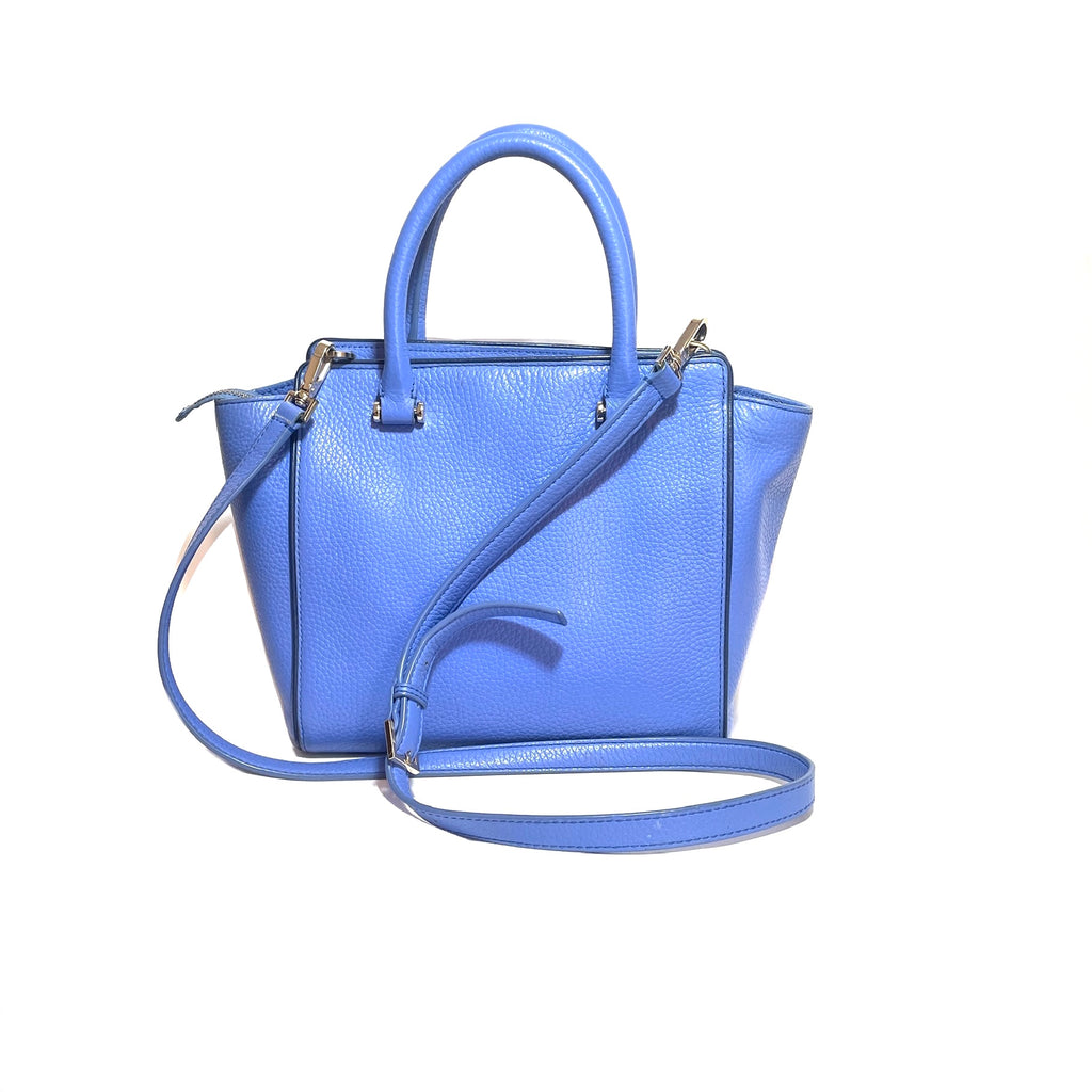 Kate Spade Blue Pebbled Leather Satchel | Pre Loved |