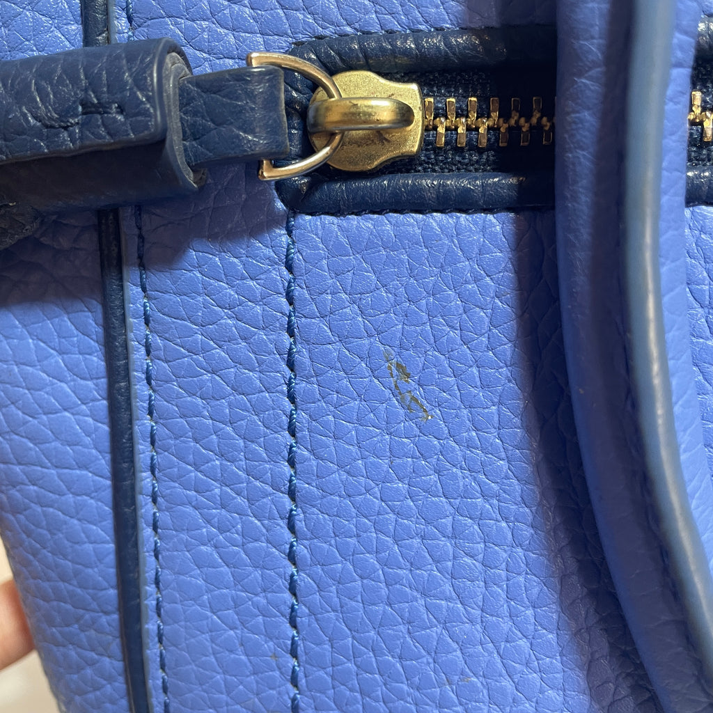 Kate Spade Blue Pebbled Leather Satchel | Pre Loved |