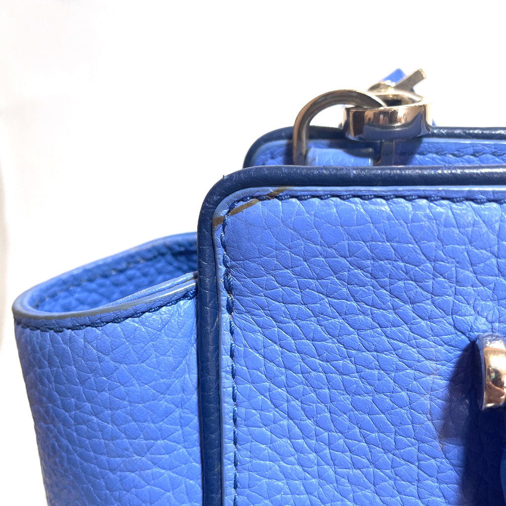 Kate Spade Blue Pebbled Leather Satchel | Pre Loved |