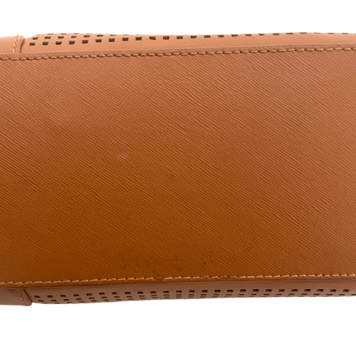Tory Burch Tan Leather Perforated Dome Tote | Gently Used |